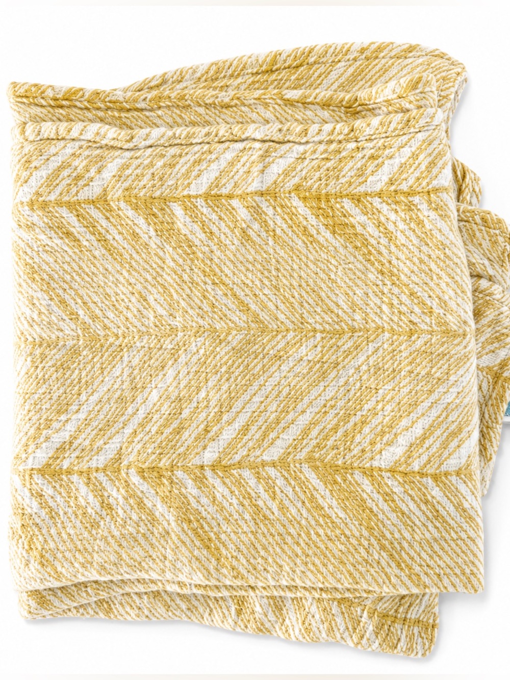 aden + anais Yellow and White Chevron Muslin throw